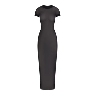 SKIMS Long Dress | Black | Large | Mesh Cover-Ups | SKIMS (US)