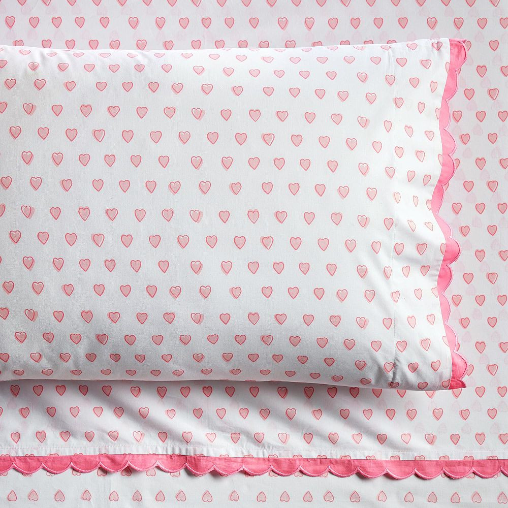 Roller Rabbit Hearts Organic Sheet Set | Pottery Barn Teen