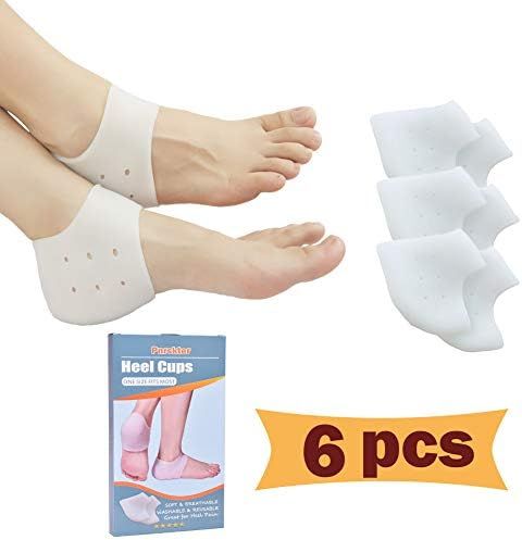 Heel Cups, Plantar Fasciitis Inserts, Heel Pads Cushion (3 Pairs) Great for Heel Pain, Heal Dry Crac | Amazon (US)