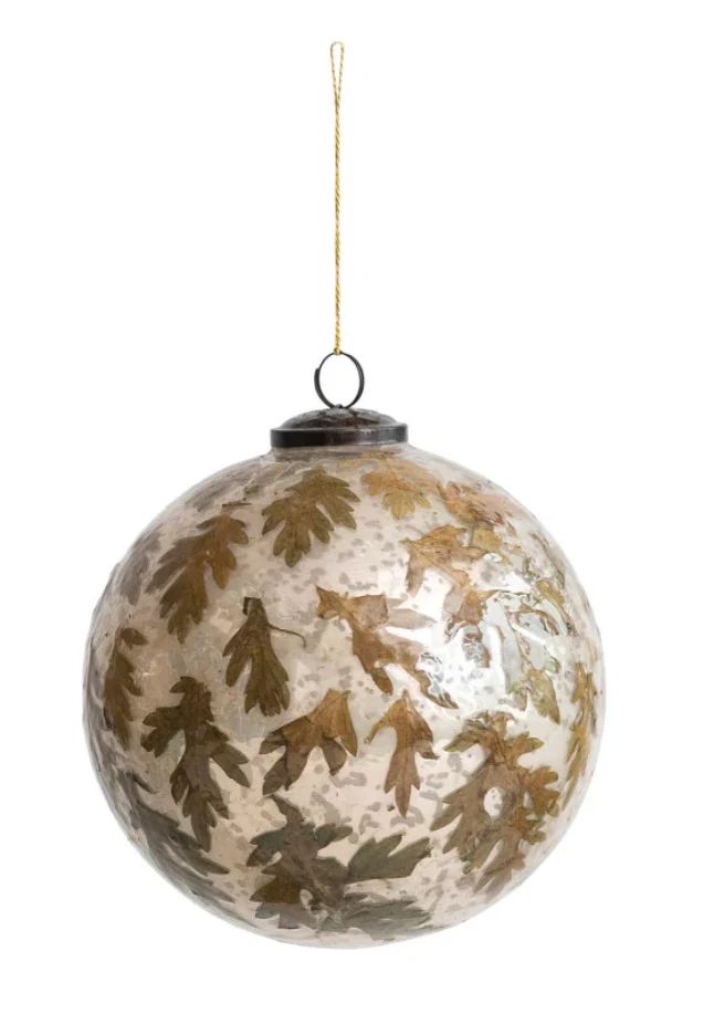 Embedded Leaves Ornament | Cottonwood Company