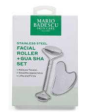 2pc Stainless Steel Facial Roller And Gua Sha Set | Spa & Wellness | TJ Maxx