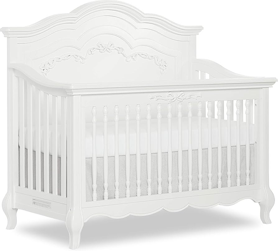 Evolur Aurora 5-in-1 Convertible Crib in Frost, Greenguard Gold Certified, Features 3 Mattress He... | Amazon (US)