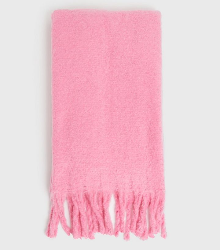 Bright Pink Knit Long Tassel Scarf
						
						Add to Saved Items
						Remove from Saved Items | New Look (UK)