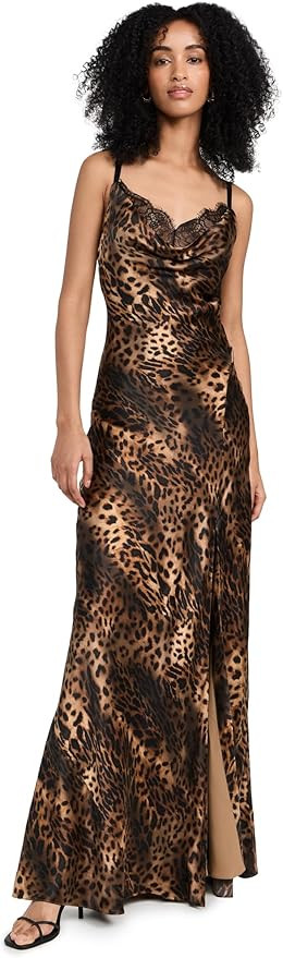 L'AGENCE Women's Venice Cowl Lace NK Gown | Amazon (US)