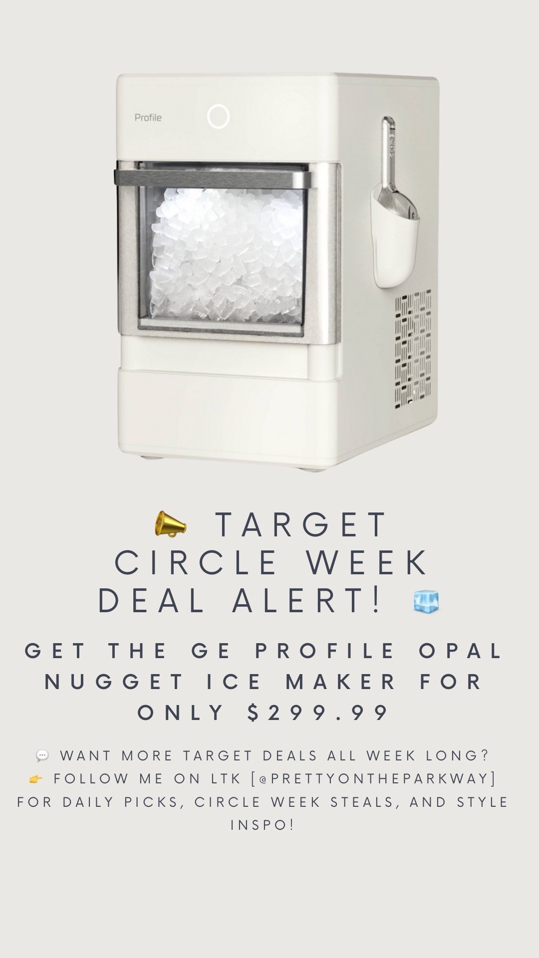 🔥 Target Circle Week Deal Alert! 🔥
Snag the GE Profile Opal Nugget Ice Maker for just $299.99 (Reg. $499.99)! 💰
This best-selling nugget ice maker is a must-have for perfect, chewable ice at home. 🧊
Don’t miss this limited-time Target sale — add it to your cart now!

#TargetFinds #TargetCircleWeek #NuggetIceMaker #GEOpal #KitchenDeals #TargetDealDays #HomeEssentials

#LTKHome #LTKSaleAlert