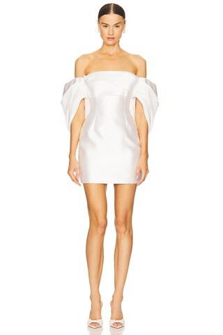 SOLACE London Elina Mini Dress in Cream from Revolve.com | Revolve Clothing (Global)