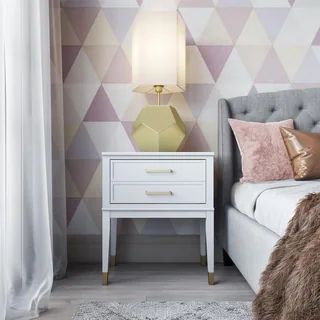 CosmoLiving by Cosmopolitan Westerleigh 1-drawer End Table - White | Bed Bath & Beyond