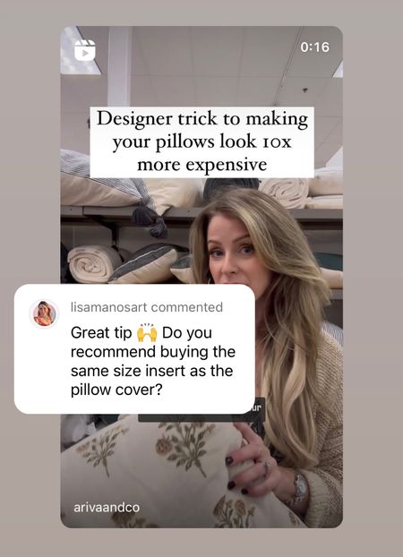 Favorite Amazon pillow inserts! Go up one size in the insert from your pillow cover (18x18 pillow cover, get a 20x20 insert)

#LTKfindsunder50 #LTKMostLoved #LTKhome