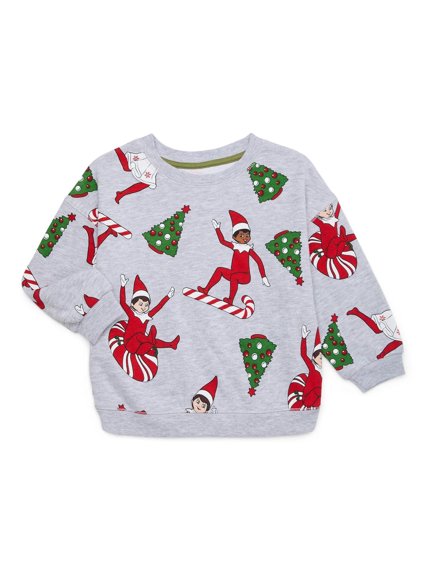 Elf on the Shelf Toddler Boys Holiday Crewneck Sweatshirt, Sizes 12M-5T | Walmart (US)
