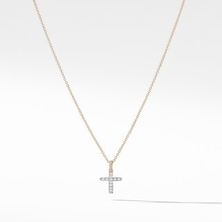 Cable Collectibles Cross Necklace with Diamonds in 18K Gold | David Yurman