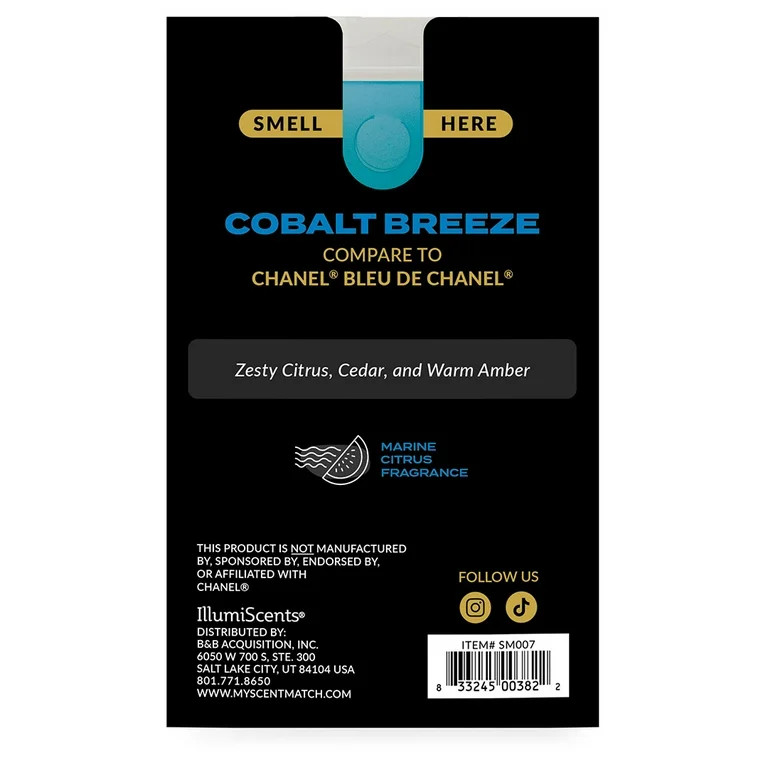 IllumiScents ScentMatch, 3 oz Wax Melts, Cobalt Breeze (Compare to: Chanel's Bleu De Chanel) | Walmart (US)