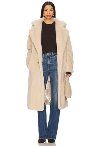 Generation Love Terry Faux Lamb Fur Coat in Truffle from Revolve.com | Revolve Clothing (Global)