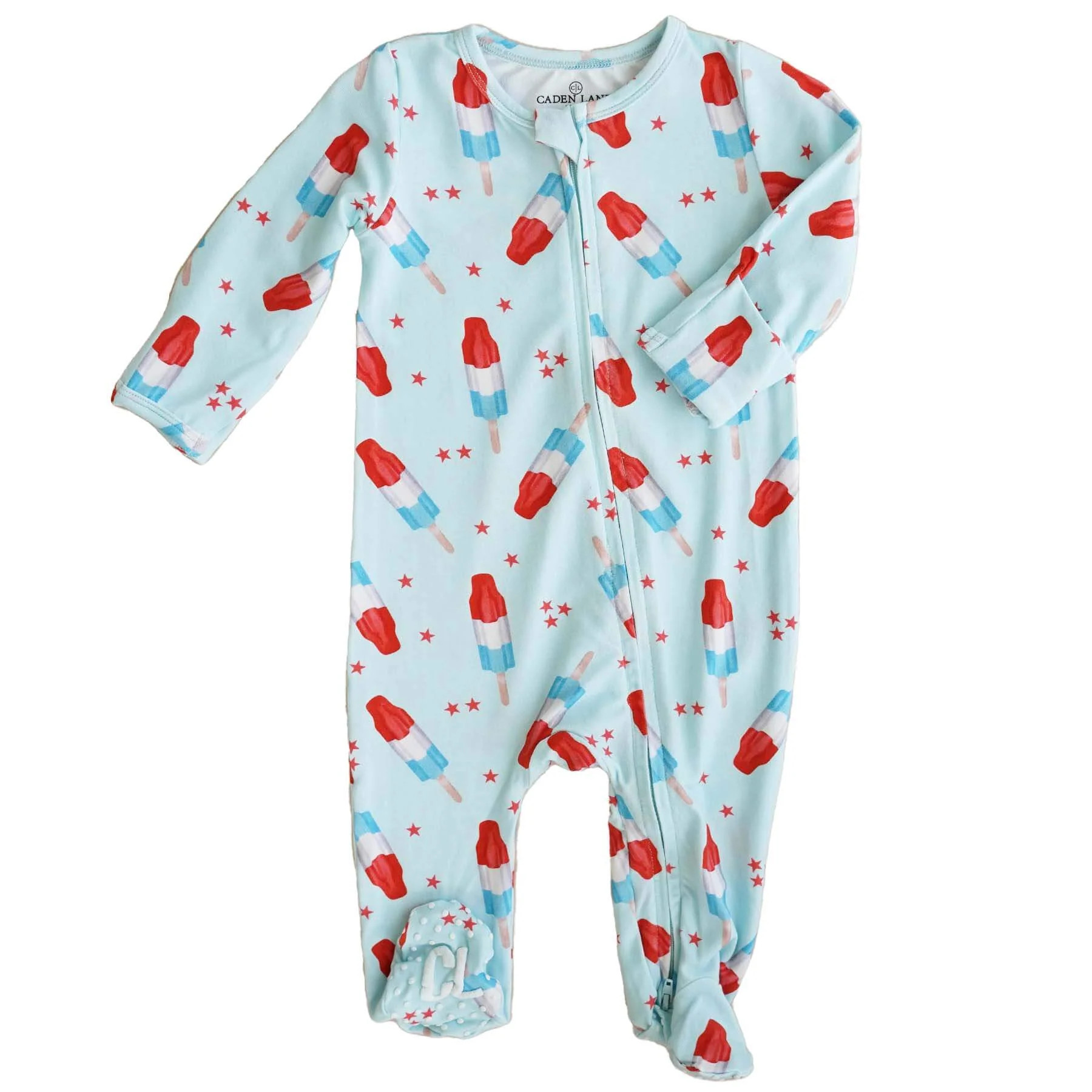Patriotic Pops Zipper Footie | Caden Lane