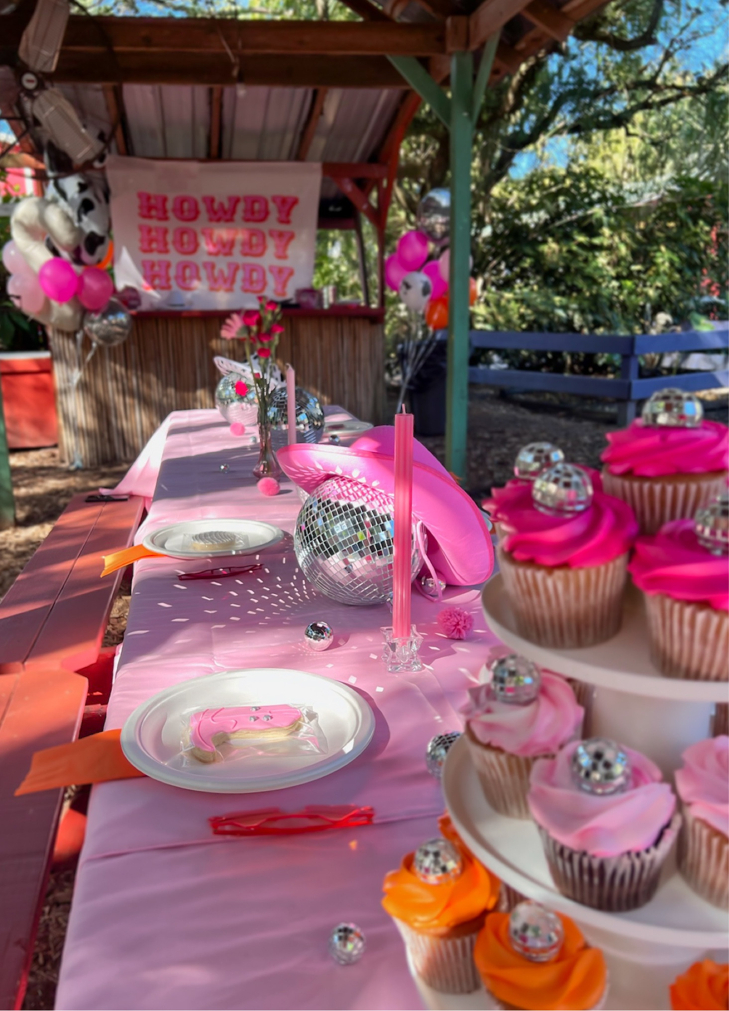 Table setup for Journey’s second Disco Rodeo Birthday! 

Disco cowgirl birthday | disco cowgirl party | 2nd rodeo birthday | pink cowgirl theme | pink disco rodeo party theme | girls party theme | birthday party theme | disco rodeo party | disco theme | disco balls | pink tablecloths | Amazon party decor | cowgirl party | pink birthday party | cowgirl party decor | rodeo party decor | Barbie party theme | pink and orange party | pink and orange aesthetic | disco cowgirl aesthetic , disco cowgirl outfit 

#LTKparties #LTKfamily #LTKkids