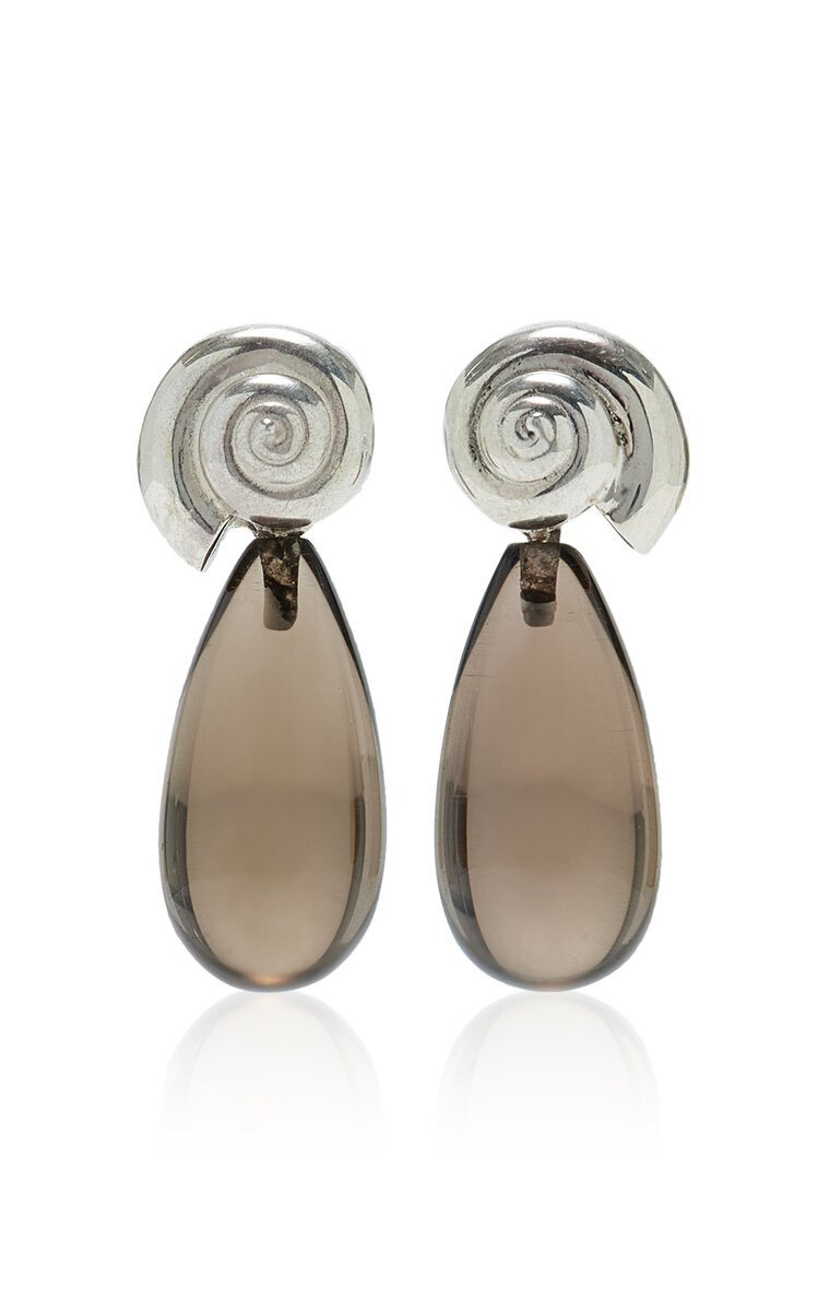 x Jeanerica Nautilus Smoky Quartz Earrings | Moda Operandi (Global)