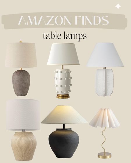 Amazon Finds Table Lamps 🤍✨

#tablelamps #lamps #home #homedecor #decor #modernorganic #organicmodern #homeideas #forthehome #roundup #founditonamazon #amazonhome #decorating 

#LTKFindsUnder50 #LTKHome #LTKFindsUnder100