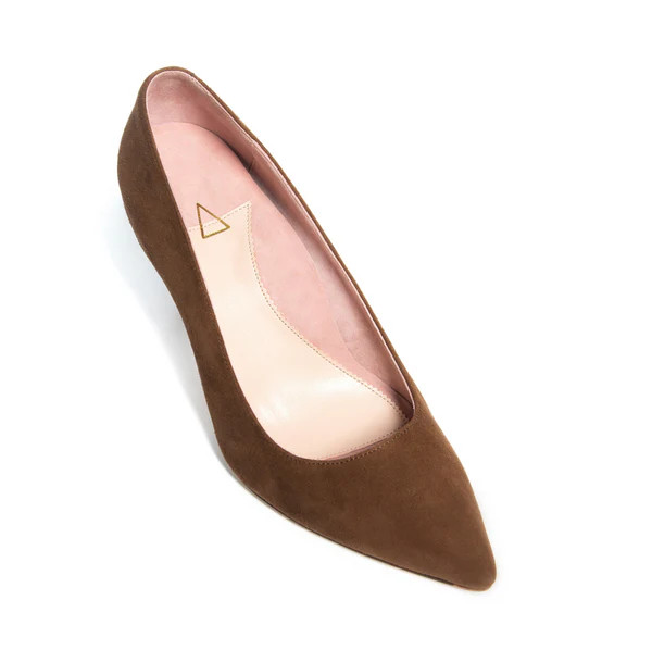 Moxie Mocha Suede Kitten Heel | ALLY Shoes