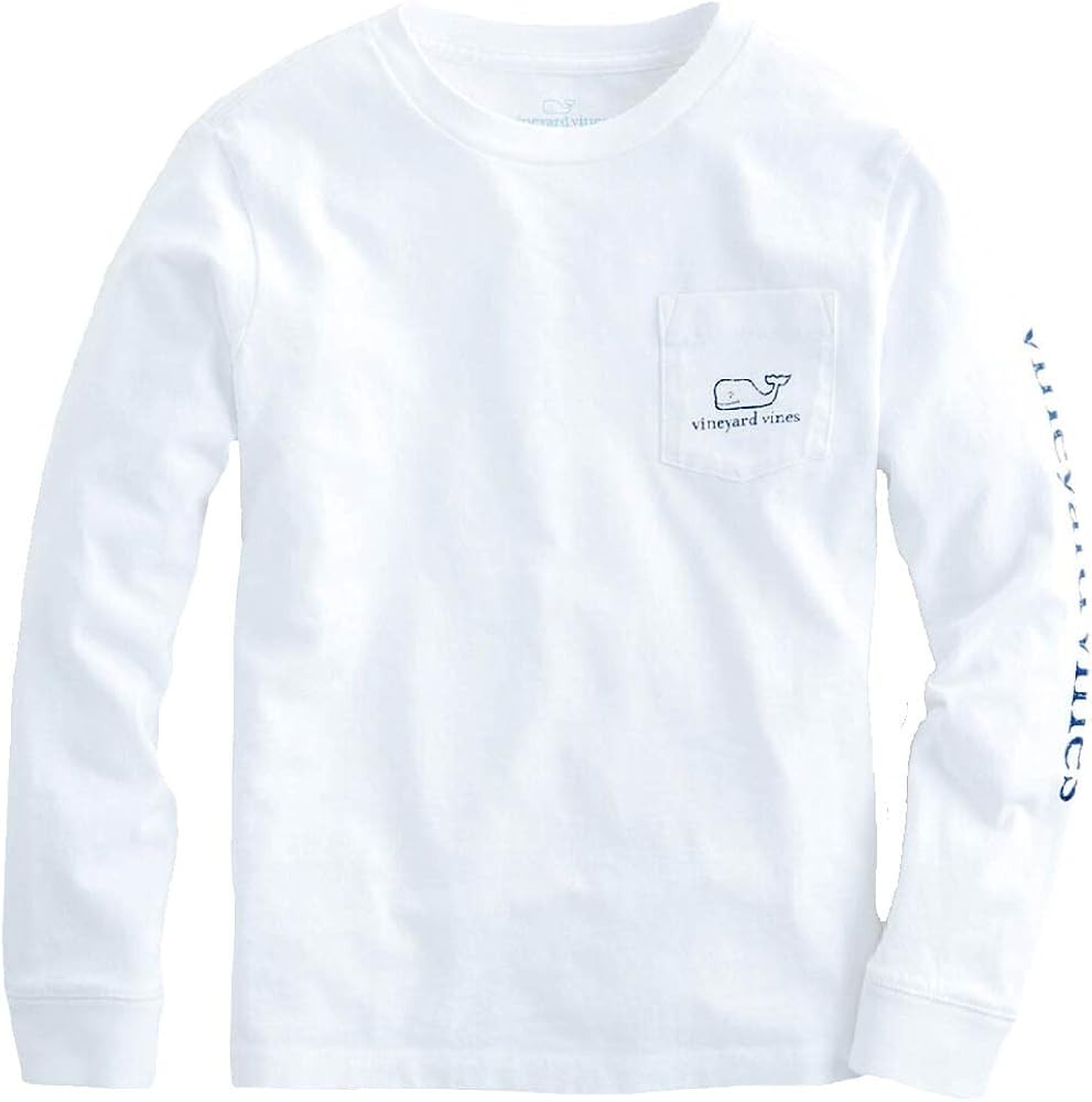 vineyard vines Kids' Long Sleeve Vintage Whale Pocket T-Shirt | Amazon (US)