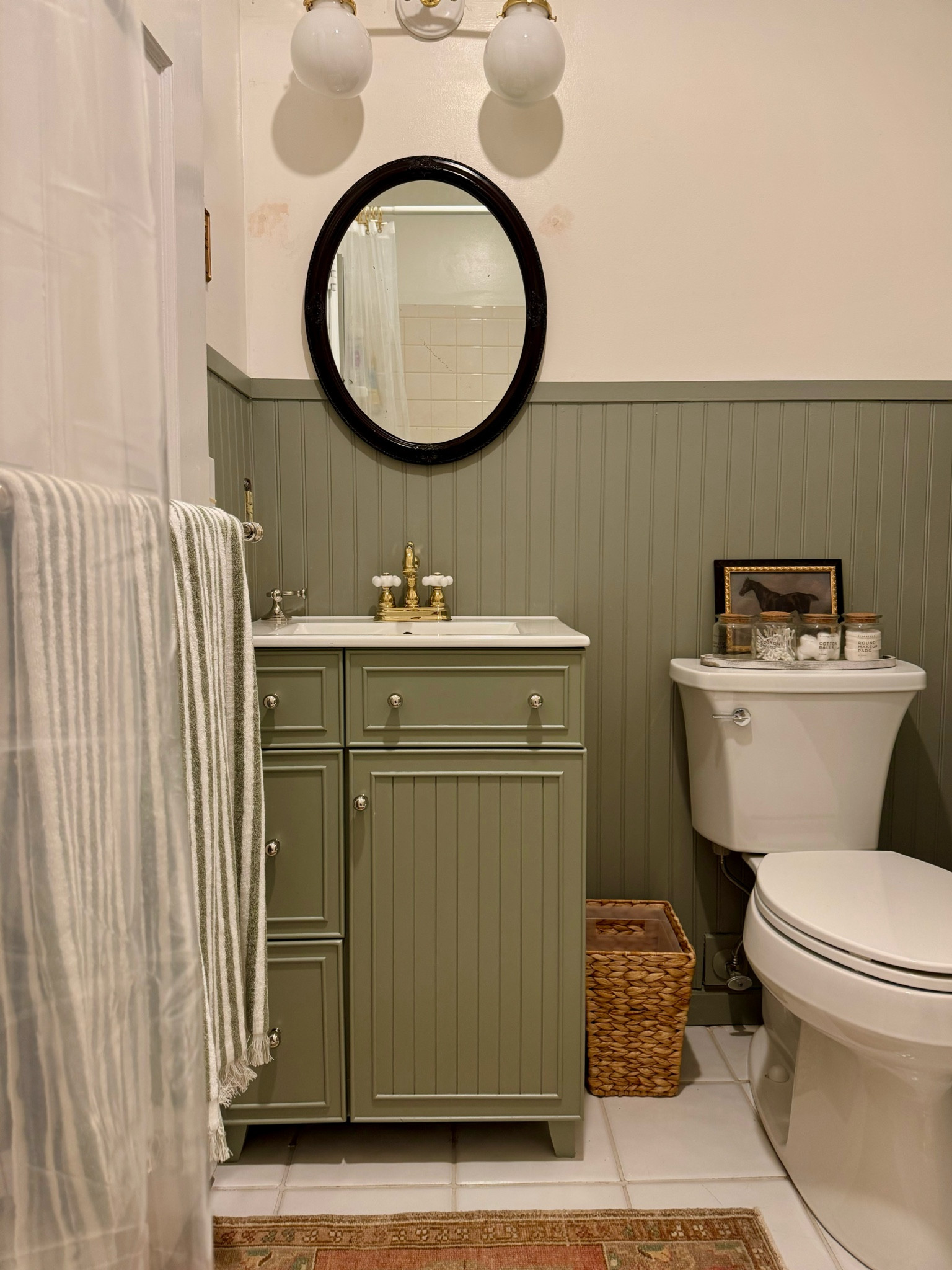 Almost done with our kids bathroom refresh! Just need a shower curtain (see previous post) and wall art.

#LTKKids #LTKFamily #LTKHome