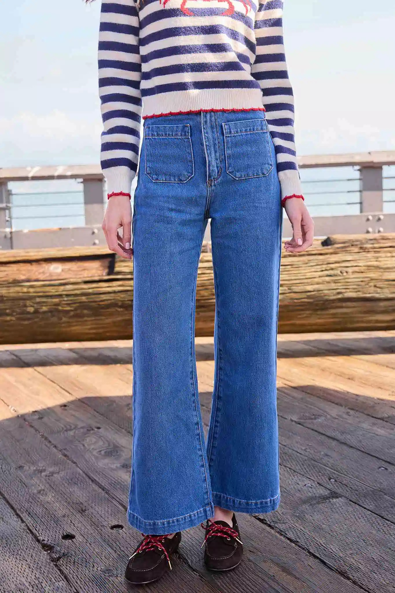 Sailor Medium Wash Flare Jeans by Rolla's | Avara