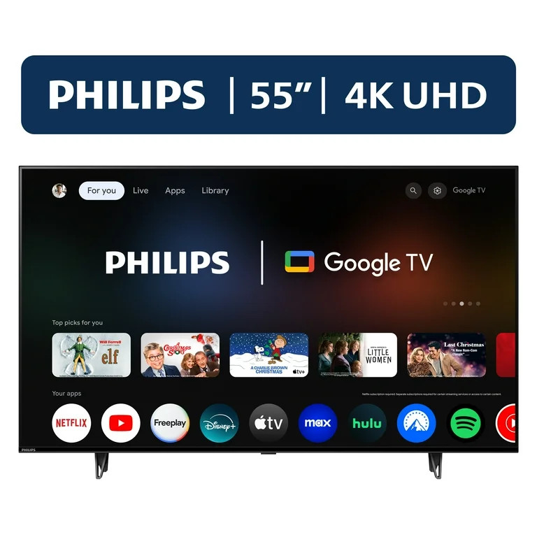 Philips 55" Class 4K Ultra HD (2160p) Google Smart LED TV (55PUL7552/F7) (New) | Walmart (US)
