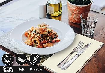 Ruvanti Cloth Napkins Set of 4, 18x18 Inches Napkins Cloth Washable, Soft, Durable, Absorbent, Co... | Amazon (US)