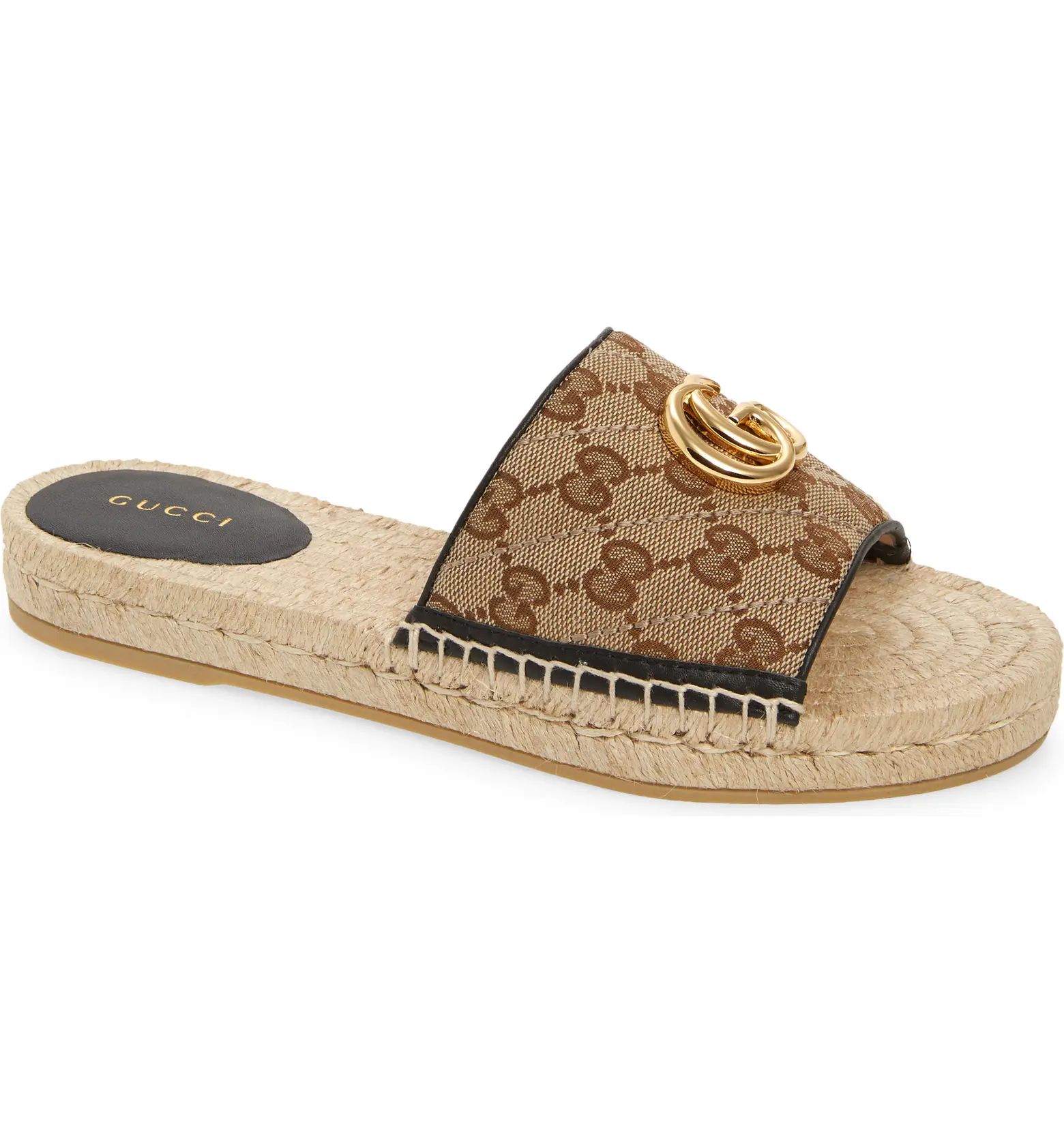 Gucci Pilar Original GG Canvas Espadrille Slide Sandal | Nordstrom | Nordstrom