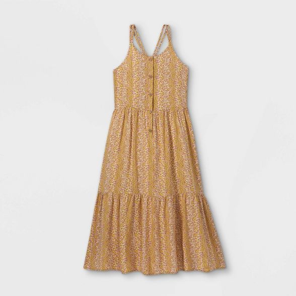 Girls' Button-Front Woven Sleeveless Dress - art class™ | Target