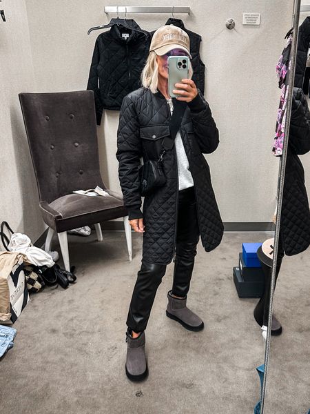 NSale
Nordstroms 
#nsale
Uggs, faux leather pants run HUGE- I’m in 0 and they are way too big at waist
Zella jacket- I sized down to xxs

#LTKxNSale #LTKstyletip #LTKsalealert