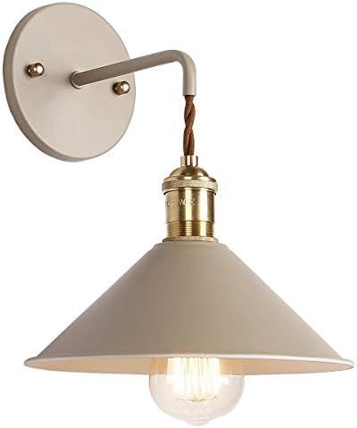 iYoee Wall Sconce Lamps Lighting Fixture with on Off Switch,Khaki Macaron Wall lamp E26 Edison Coppe | Amazon (US)