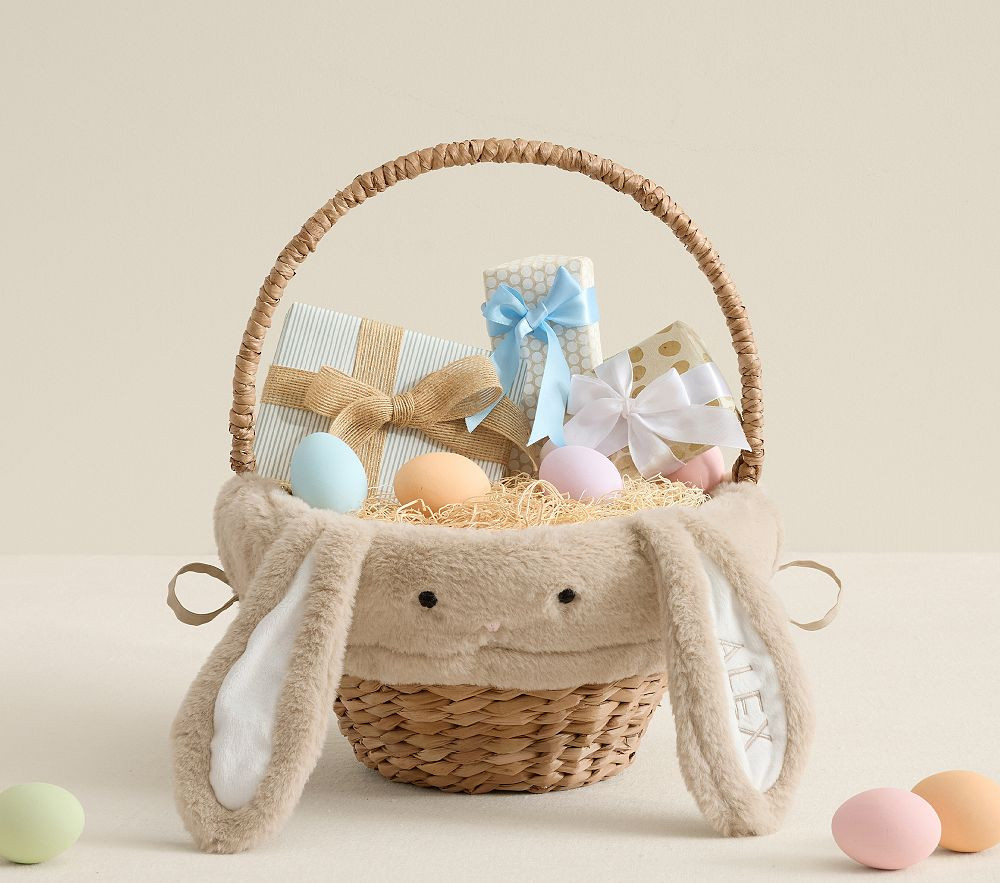 Fur Bunny Easter Basket Liners | Pottery Barn Kids