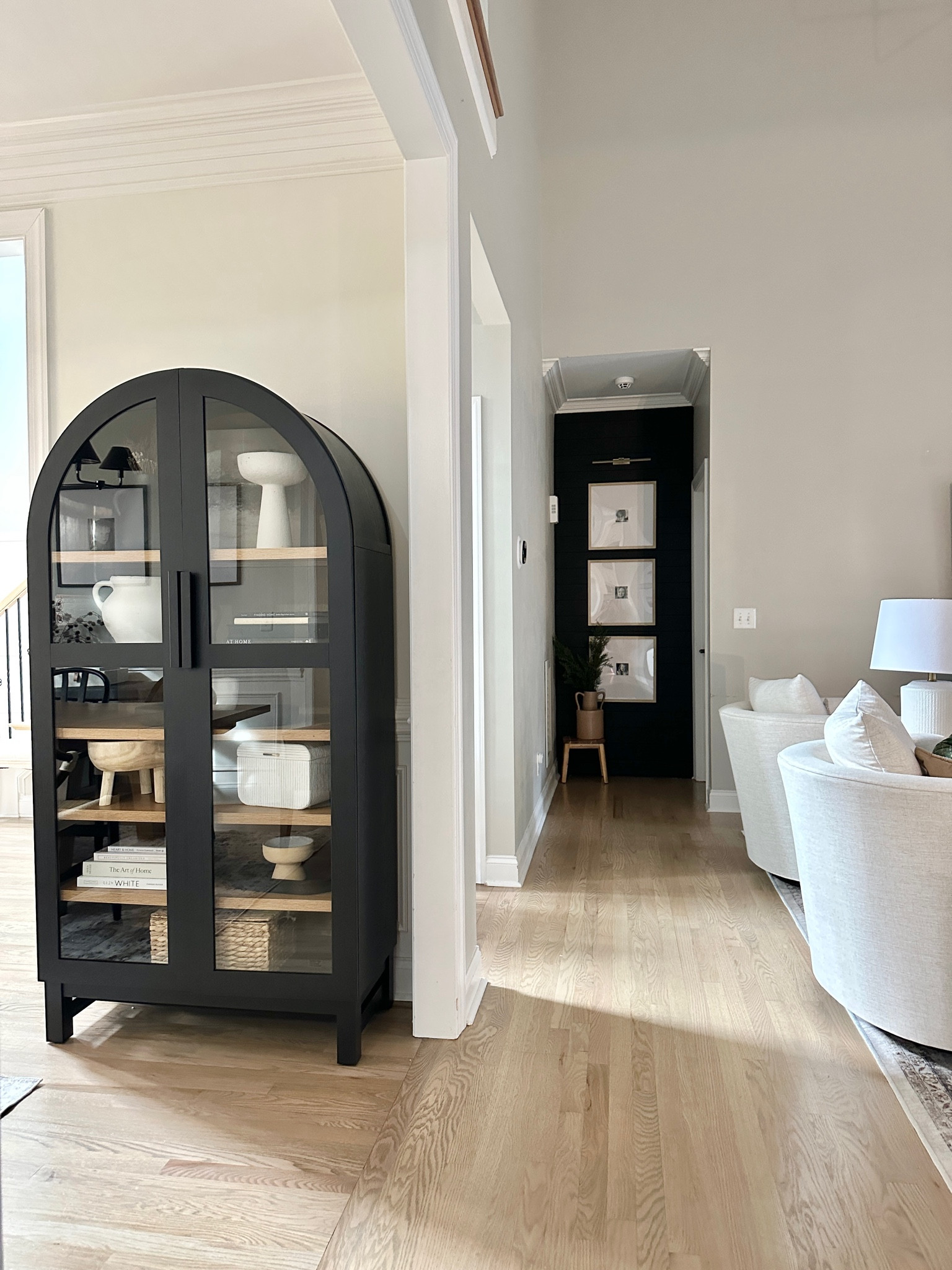 Can you believe this beauty is only $398?!

This solid arched cabinet I
comes in an oak color as well, and the scale is so good! 36 in W x 16.375 in D x 72.25 in H - so very similar to other designer options that are 5-10x this price!

It’s does not come assembled, so prepare to take time to assemble, but it’s so worth it as it’s a nice and sturdy and looks so high end!

This spot in my dining room was the perfect spot for it, and I’m loving how it compliments my other black accents in my space. 


#homedesign #homestyle #homestyling #interiordesign #walmarthome #walmartfinds #archedcabinet #cabinet #cabinetstyling #affordablehomedecor #homedecor #homestyling  #neutralhome #myneutralhome #homedecorating #homedecorfinds #livingroomdecor #livingroom #bedroomdecor #diningroomdecor #organicmodern #modernorganic #ltkhome

#LTKsalealert #LTKhome