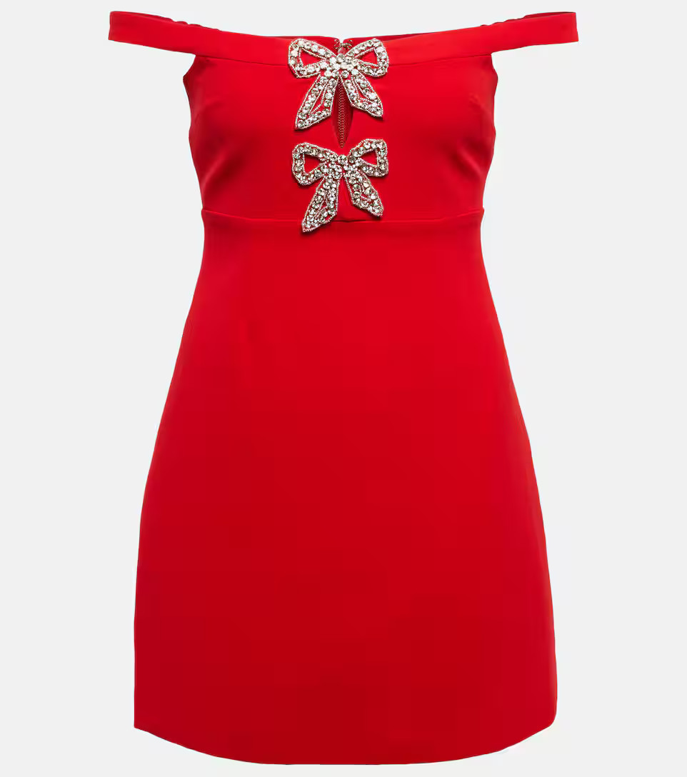 Bow-embellished crêpe minidress | Mytheresa (US/CA)