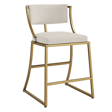 Allister Stools with Sandberg Parchment & Matte Antique Brass Finish | Ballard Designs, Inc.