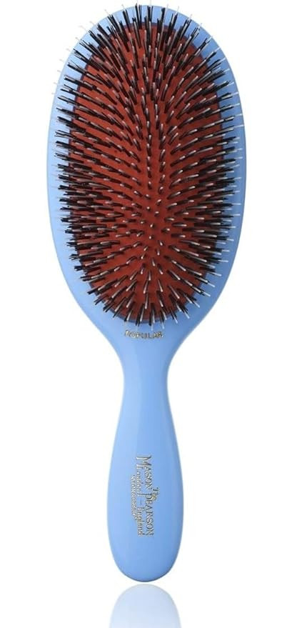 Mason Pearson BN1 Large Popular Boar Bristle Nylon Tufts Hair Brush - Blue | Amazon (US)