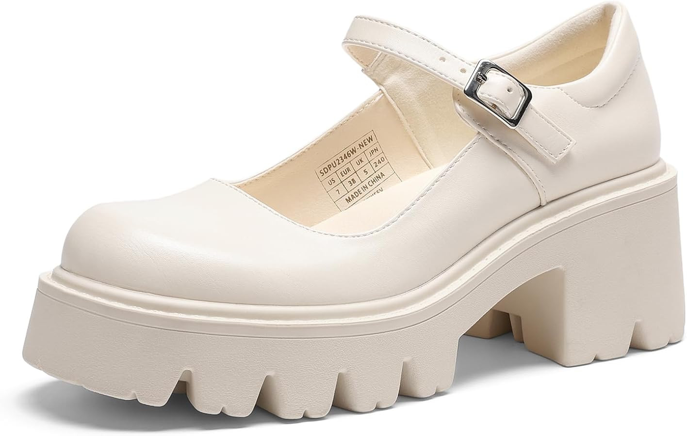 DREAM PAIRS Women's Mary Janes Shoes Platform Dress Low Heel Chunky Pumps Round Toe Ankle Strap P... | Amazon (US)