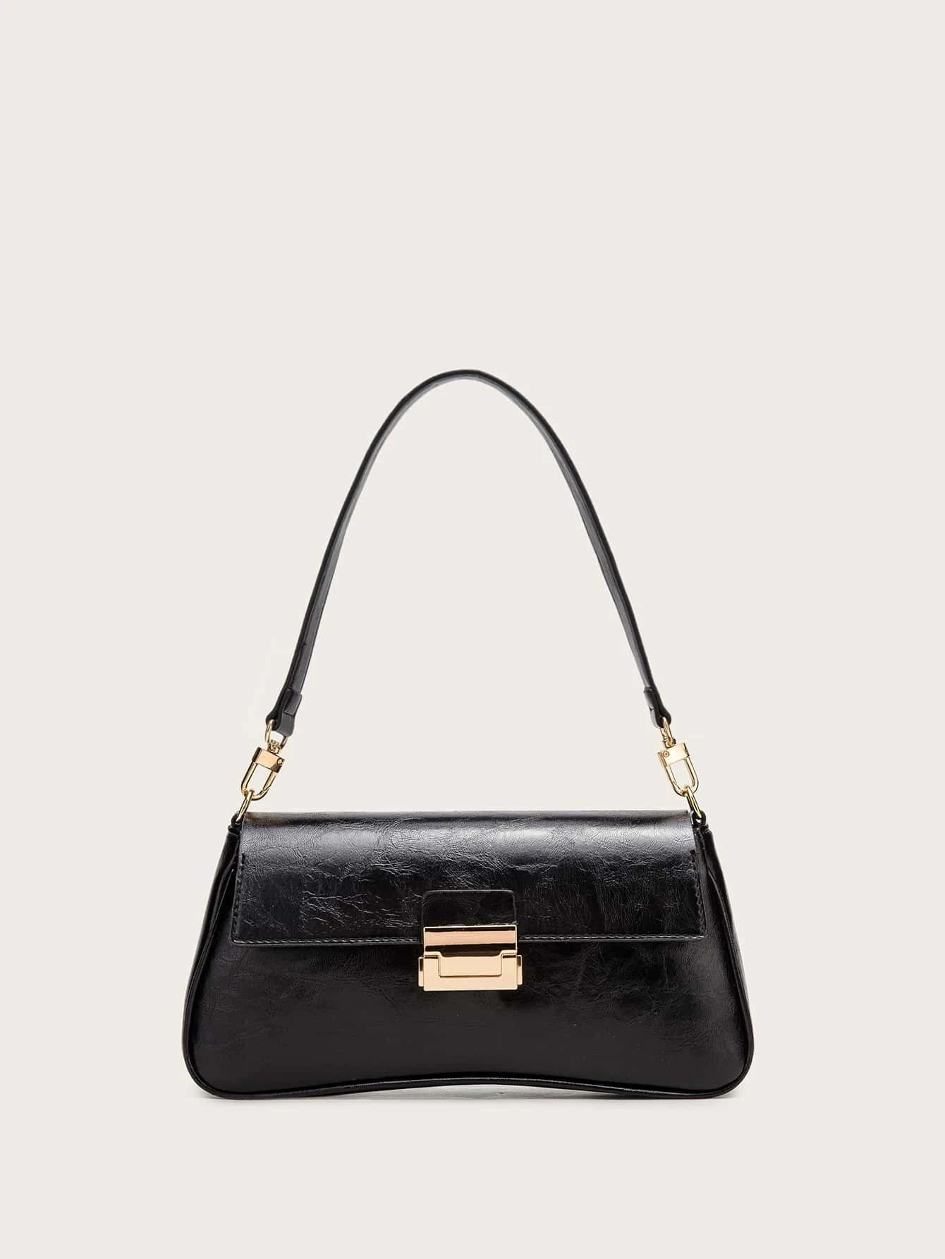 Minimalist Flap Baguette Bag | SHEIN