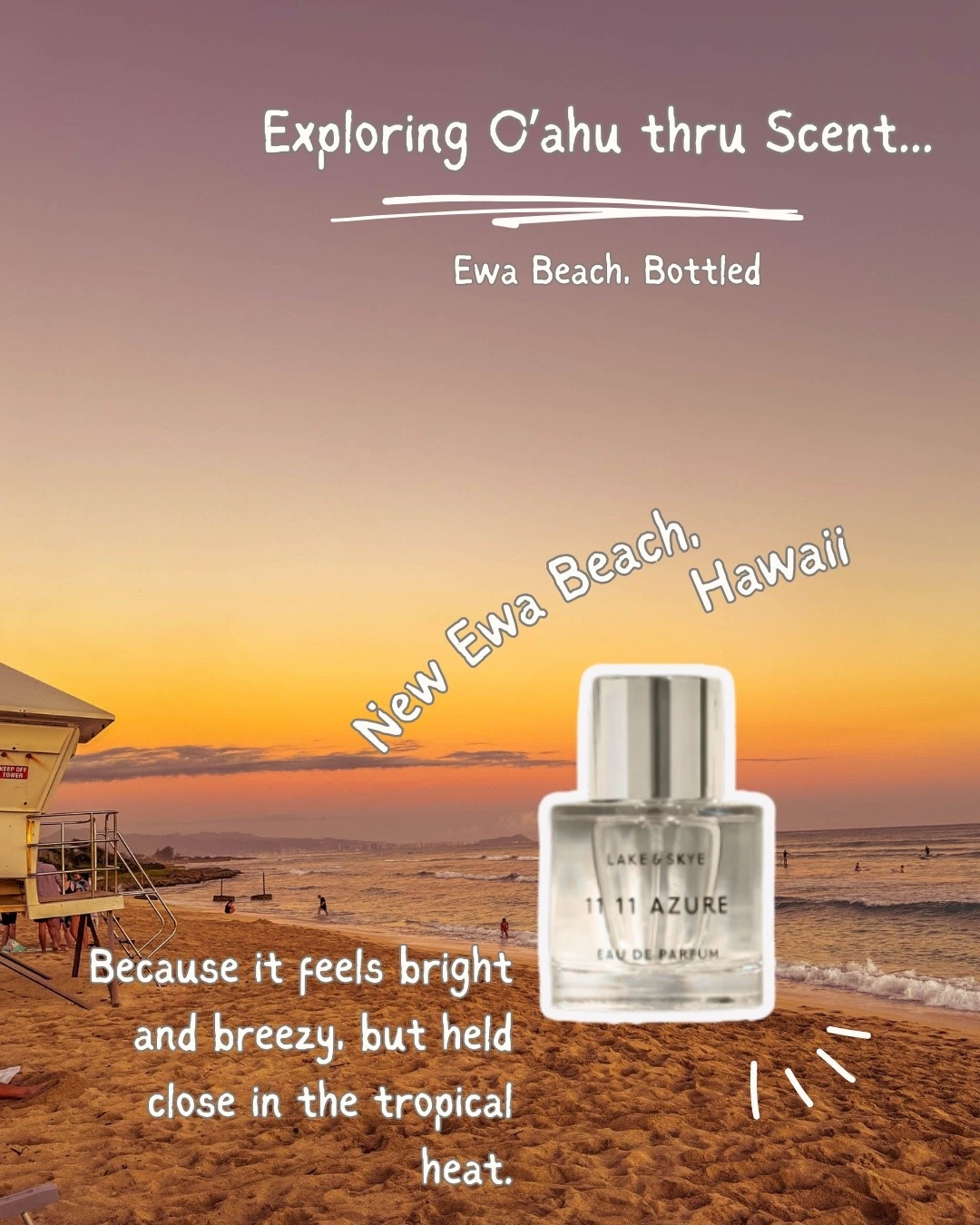 Exploring my new home through scent. 

📍Ewa Beach (New Ewa), Hawaii
Not your tourist version of O’ahu, less postcard card, more heat. 

It’s fresh and palm ridden, but with harsh sun and over overpopulated roofs. New Ewa feels manicured, manufactured, and like a planned paradise. To bottle it would be 11:11 Azuree

#LTKdayinmylife #LTKBeauty