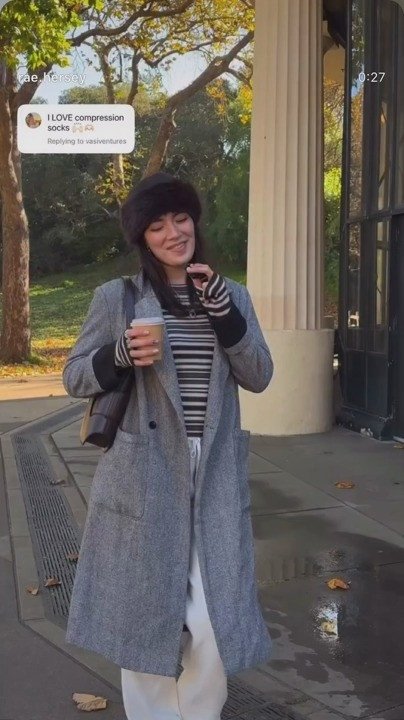 part 7 💙 styling compression socks in ways that don’t feel ugly af ☺️

(exact bag is the Poléne Nodde in ebony and exact necklace is the Poléne Eroz Pendant!) 

 #LTKdayinmylife #LTKootd #LTKSeasonal