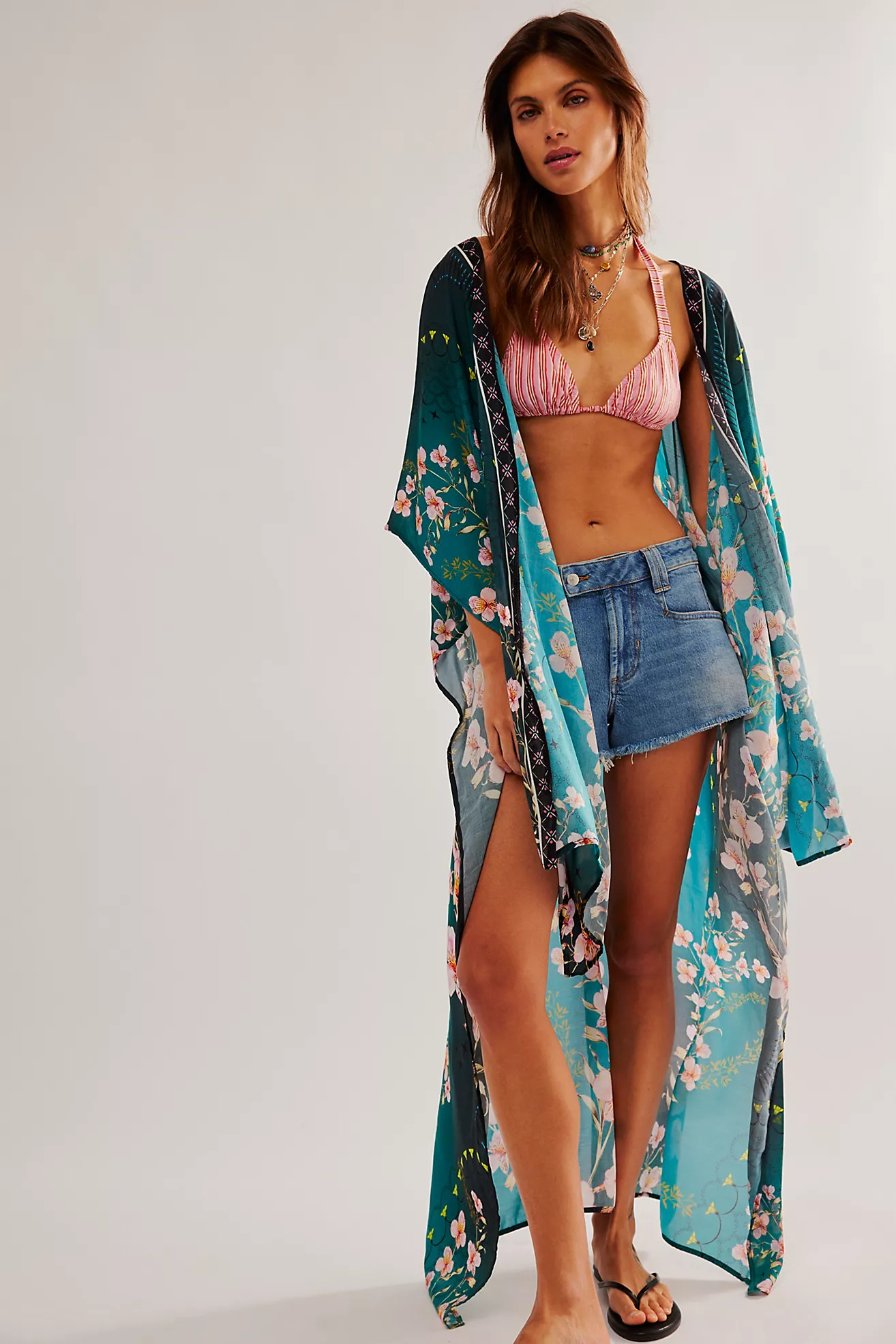 Dara Placed Print Duster | Free People (Global - UK&FR Excluded)
