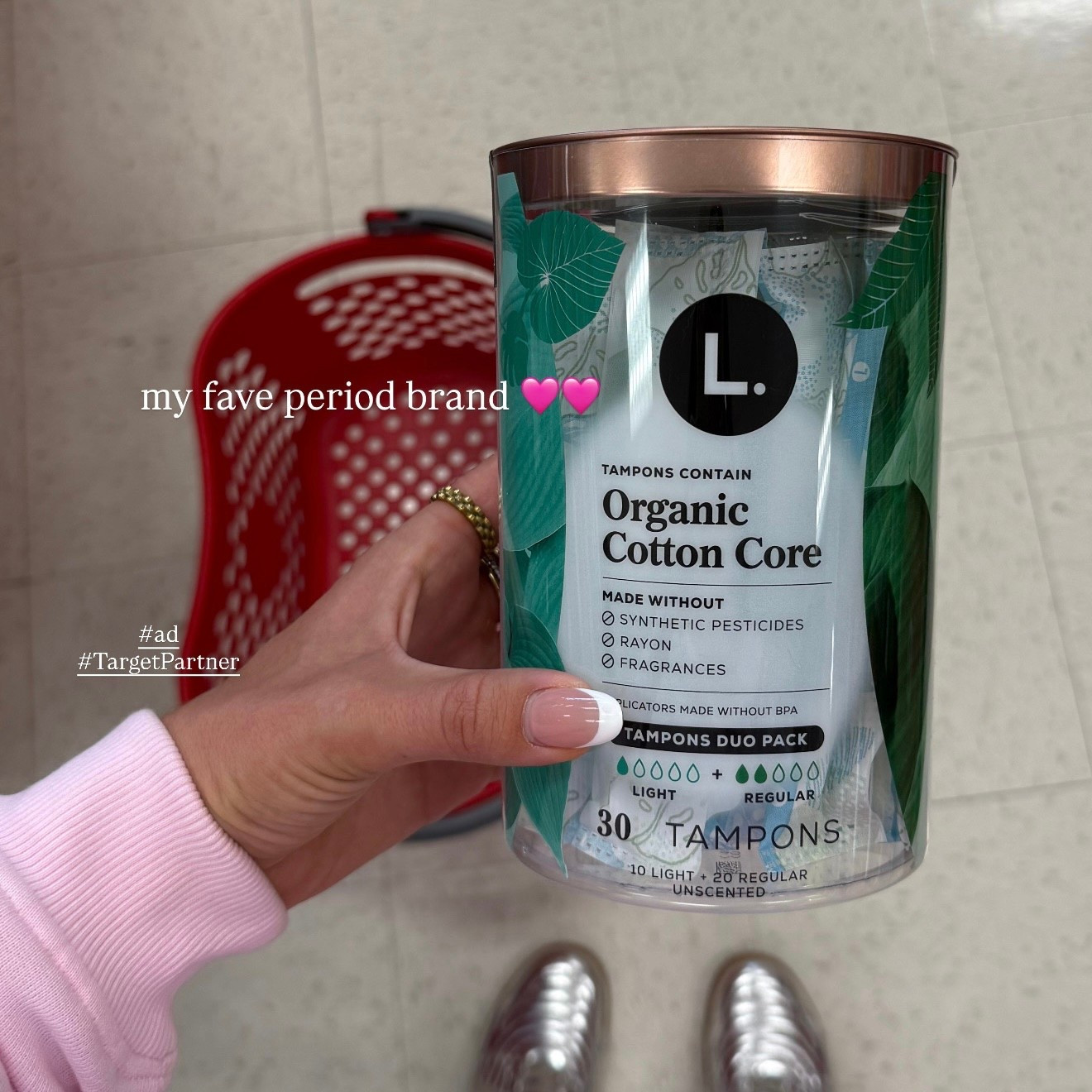 #ad L. has your back when choosing women’s health products that are organic & not harmful to you 🫶🏼 shop them in Target stores or at target.com ❣️

#targetpartner #thisisl #targethaul 
