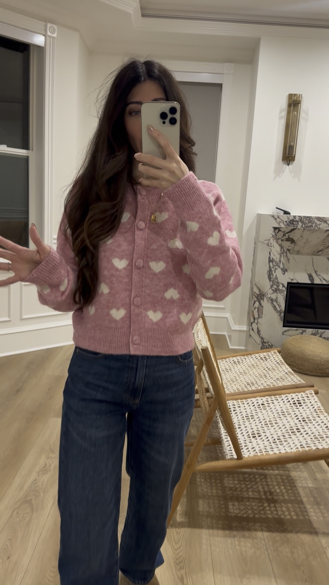 Love this cute cardigan! I have the size small (tts)! #heartsweater #valentines 

#LTKWatchNow #LTKFindsUnder50 #LTKSeasonal