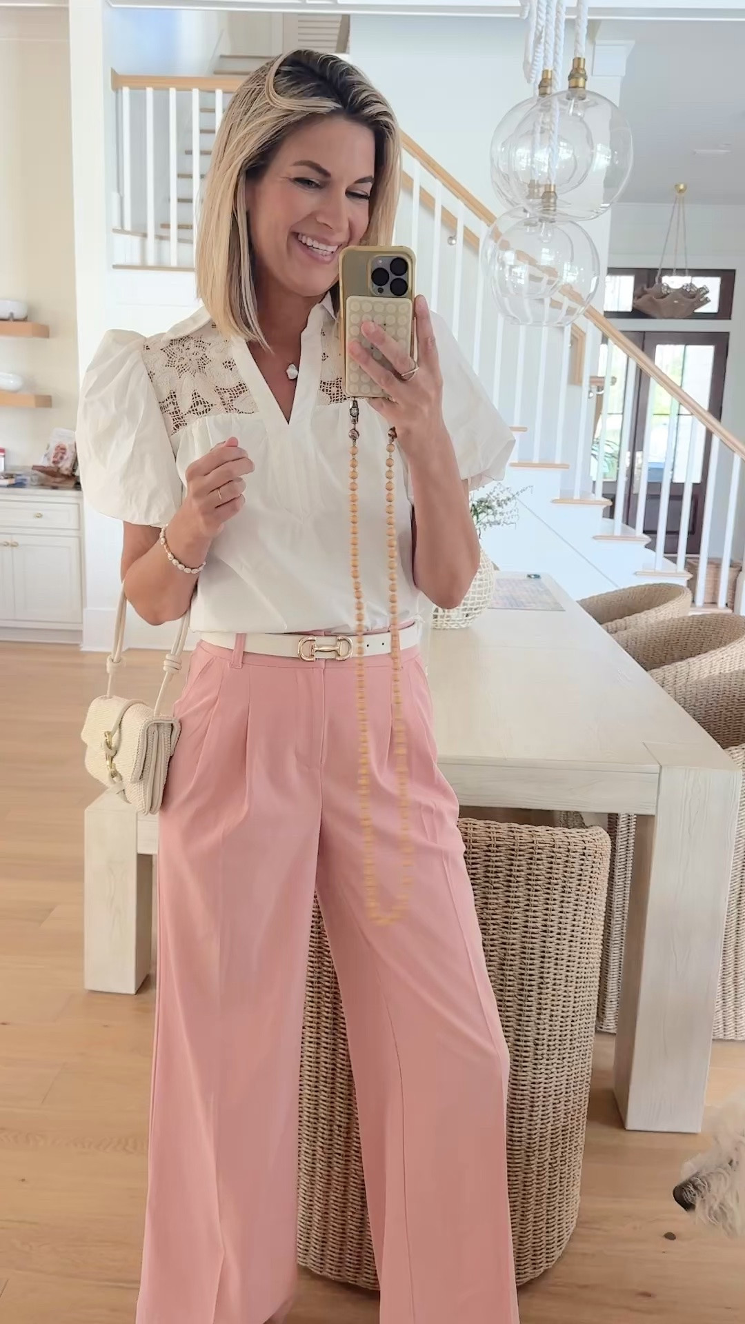 I am 5’11” wearing small 32” inseam trousers and small top. Take 15% off the top and belt with code PINTERESTING15.

#LTKgrwm #LTKTall #LTKOver40