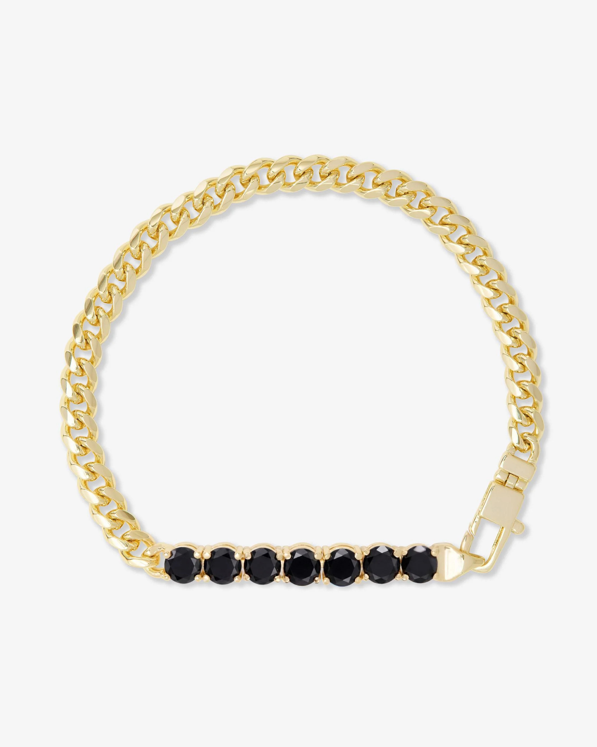 Julian Loves Diamonds Bracelet 5mm - Gold|Black Diamondettes | Melinda Maria Jewelry
