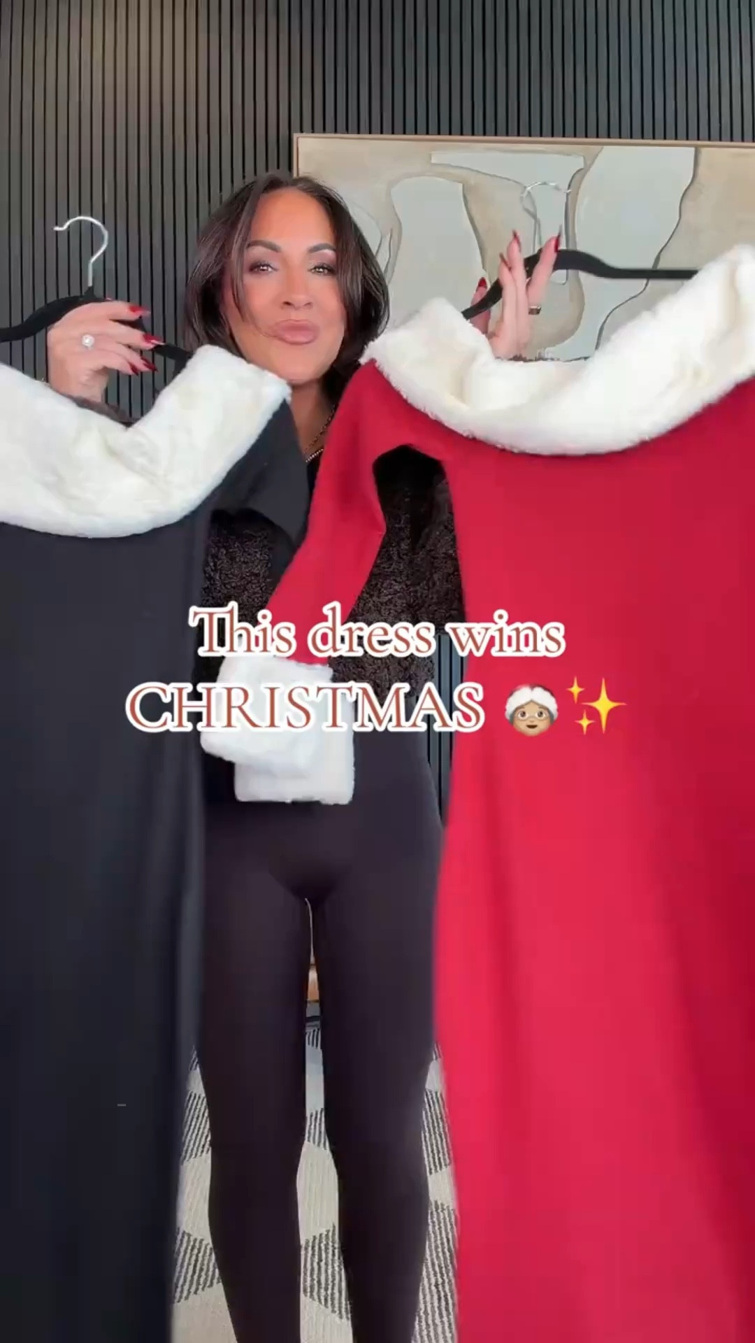 Babes… these HOLIDAY dresses are giving Mrs. Claus but make it couture 🎁✨

Soft, cozy trim… curve-hugging fit… and the vibes? IMMACULATE.

Red or black — which one is coming with you to every party this season? ❤️🖤

5’2” • 130 lbs • 25” waist • 34DD • wearing size small

#HolidayStyle #AmazonFashion #PetiteFashion #HolidayOutfitIdeas #FestiveFits

#LTKPetite #LTKHoliday #LTKOver40