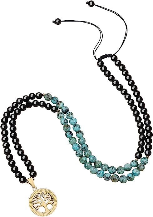 COAI Tree of Life Pendant 108 Beads Japa Mala Necklace | Amazon (US)