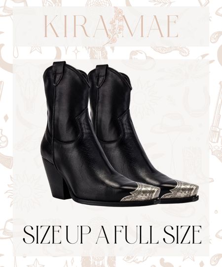 love these black western booties for fall - size up a full size!

#LTKshoecrush #LTKstyletip #LTKFind