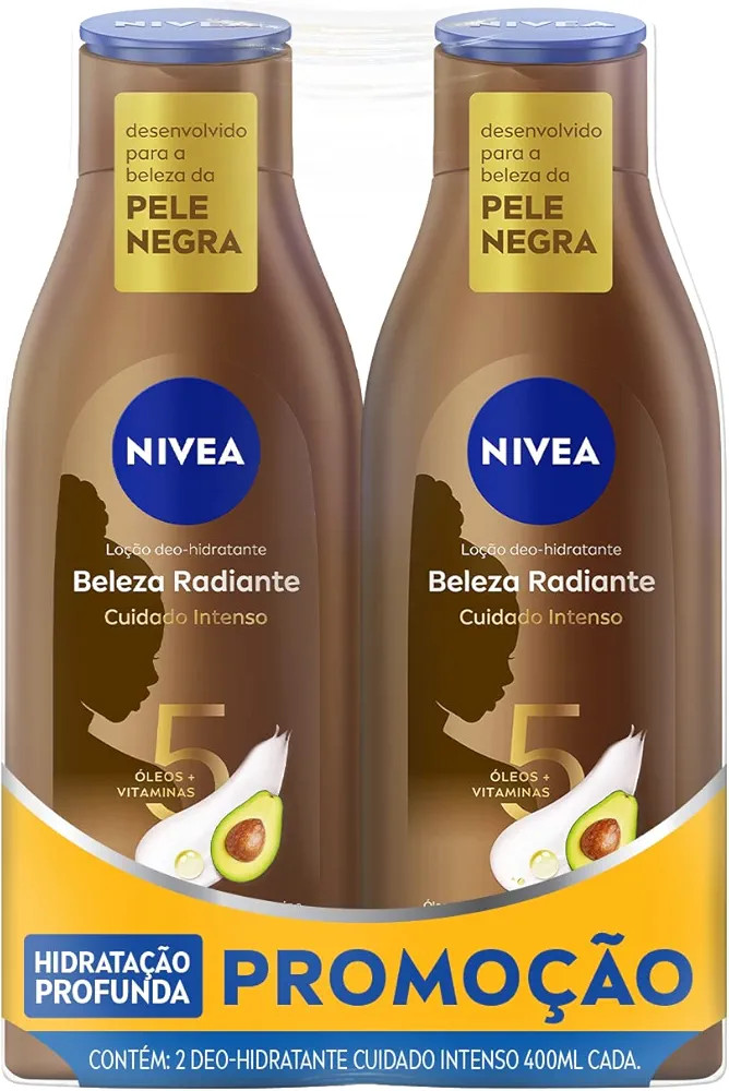 NIVEA Kit Hidratante Desodorante Beleza Radiante Cuidado Intenso 400ml | Amazon (BR)