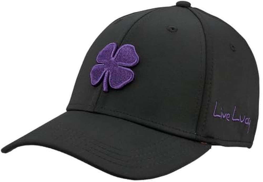 Black Clover New Live Lucky Premium Clover #104 Purple/Black Fitted S/M Golf Hat | Amazon (US)