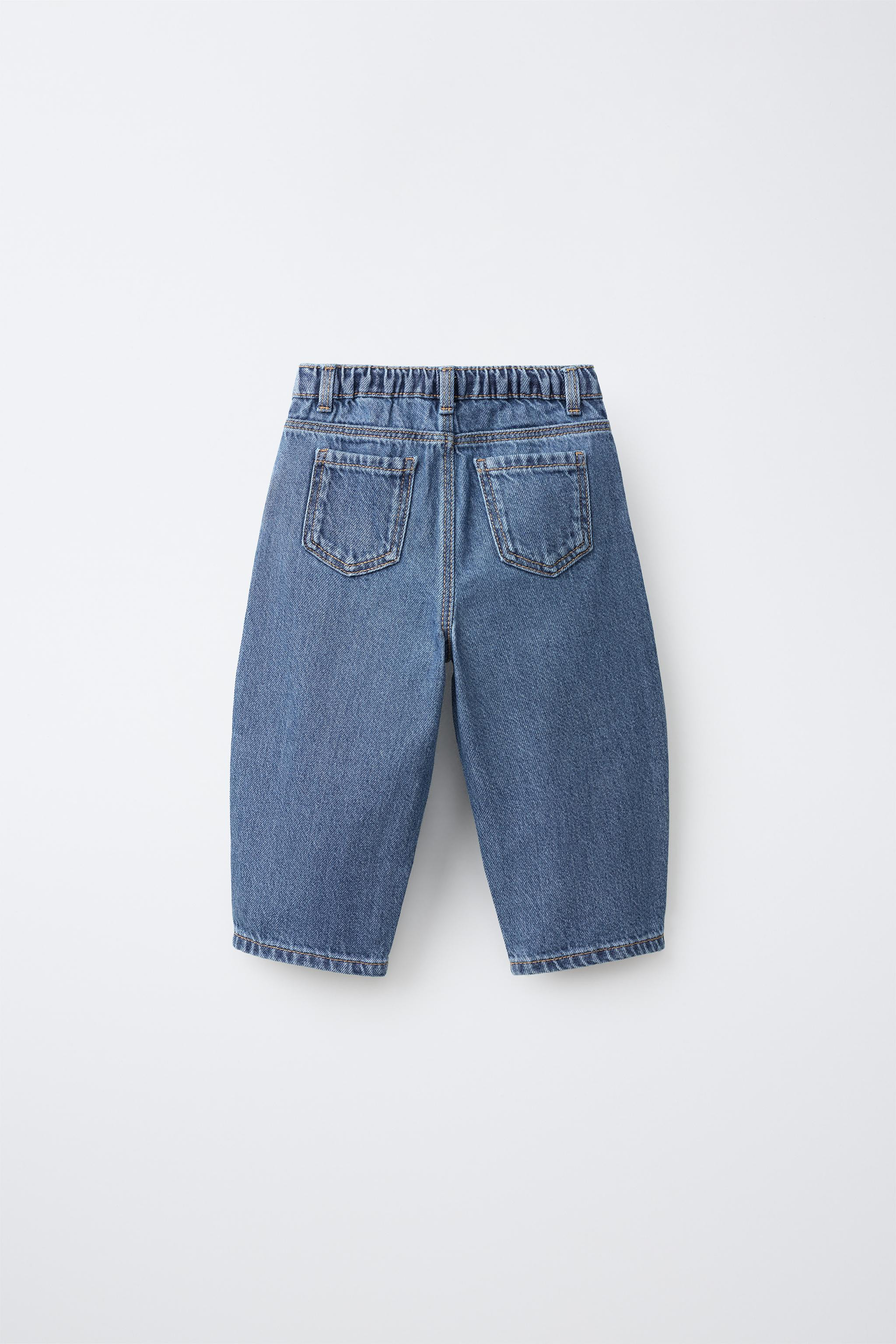 EMBROIDERED FLORAL BARREL JEANS | Zara US